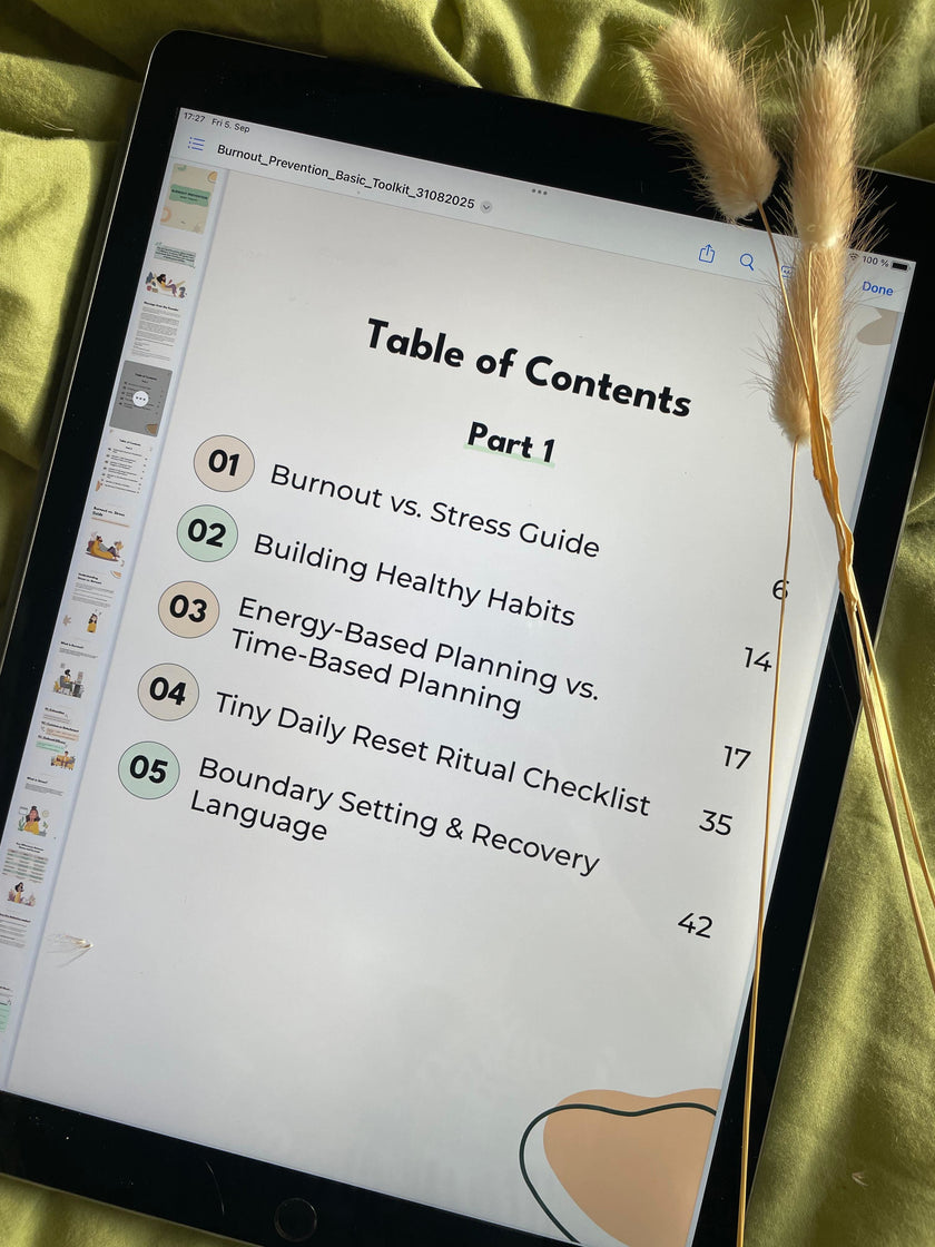 Burnout Prevention Basic Toolkit